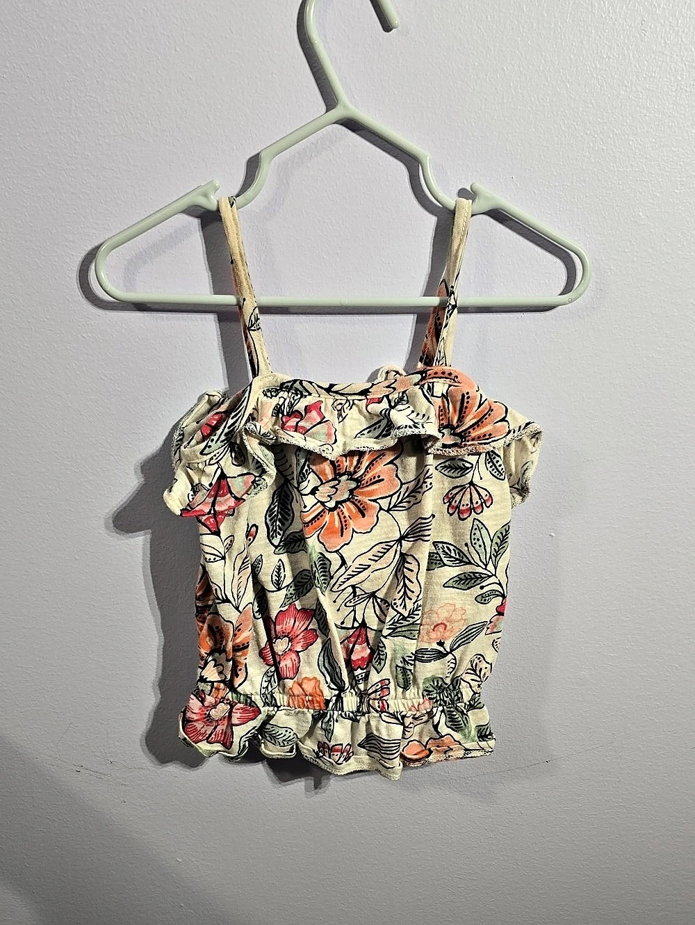 Floral Camisole in Beige & Orange